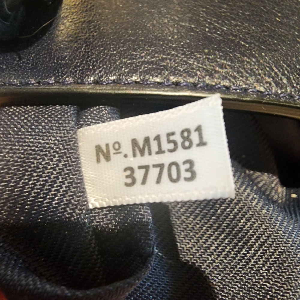 COACH Navy Mini Crosby Carryall Satchel Handbag w/Black Floral & Rivet Details - Picture 14 of 16